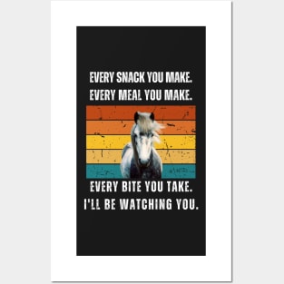 Every snack you make. Icelandic horse retro design Posters and Art